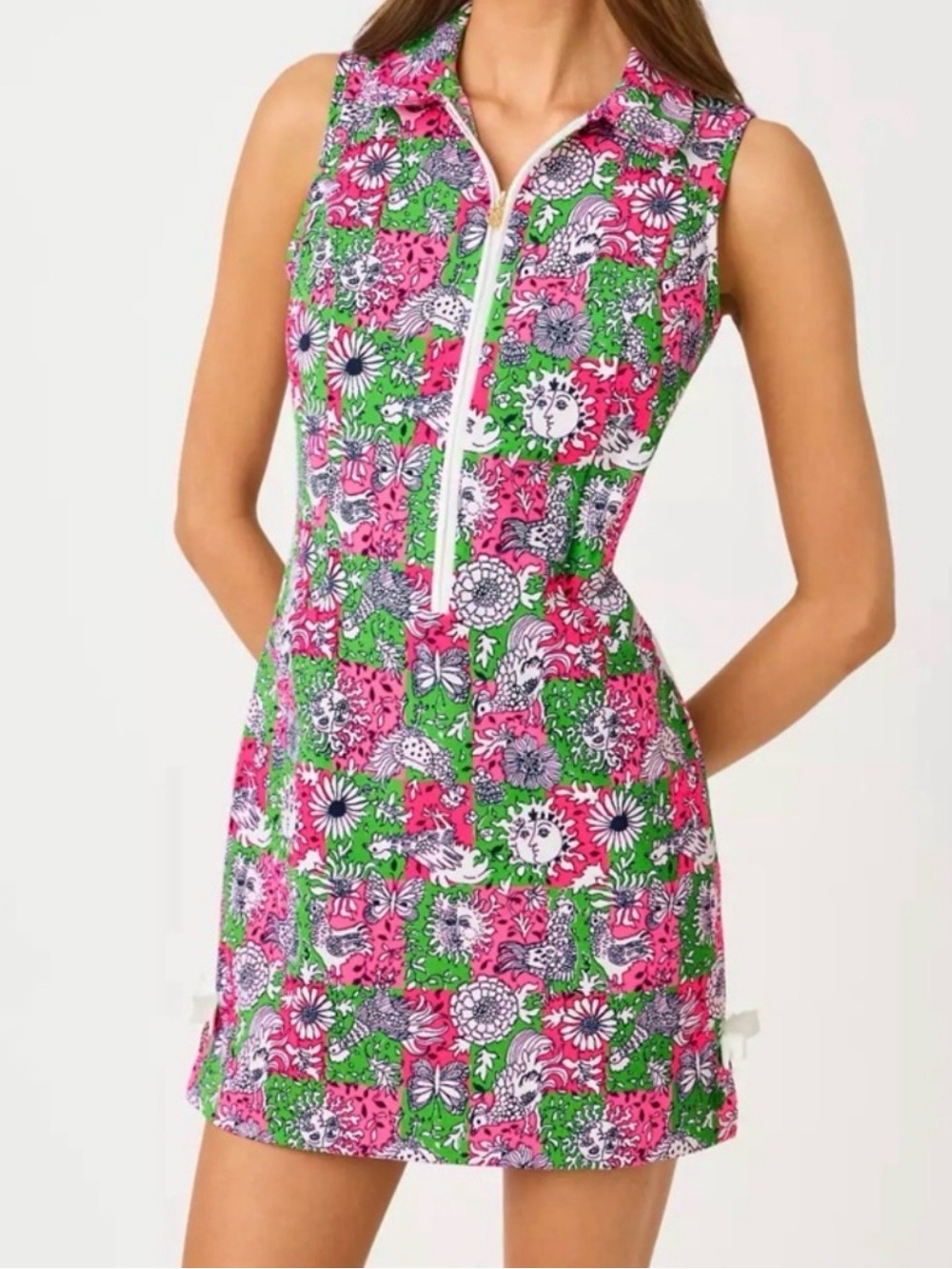 NWT Lilly Pulitzer 16 UPF 50+ Luxletic Kathy Bow Dress “Cherry Blossom”✨💲198